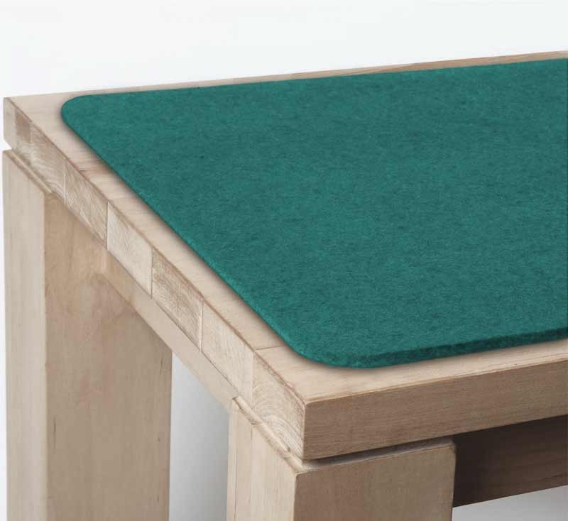 Filzauflage mit Rundecken nach Maß Filzauflage mit Rundecken nach Maß
