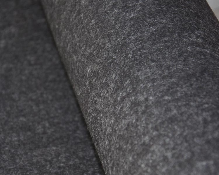 Designfilz Dunkelgrau meliert 100% Schurwolle Designfilz Dunkelgrau meliert - 2, 3 oder 5 mm dick im individuellen Zuschnitt