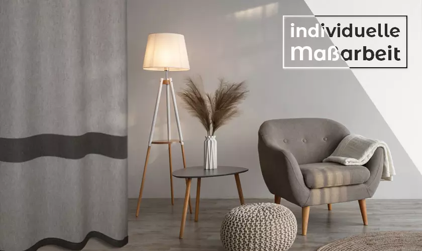 Filzvorhang Line© aus Wollfilz 3 mm nach Maß // Naturgrau & Naturweiß Filzvorhang Line© aus Wollfilz 3 mm nach Maß // Naturgrau & Naturweiß