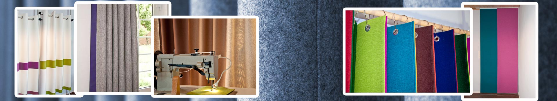 Filzvorhänge gibt es in unserschiedlichsten Typen, vom Thermovorhang bis Akustikvorhang