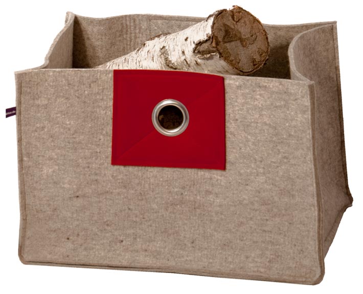 Zeitschriftenkorb / Kaminkorb aus Filz Filz: Kaminkorb, Zeitschriftenkorb, XXL-Box mit verstärktem Boden