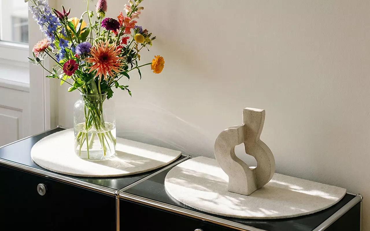 Filz; Halbkreise für moderne Gestaltungen